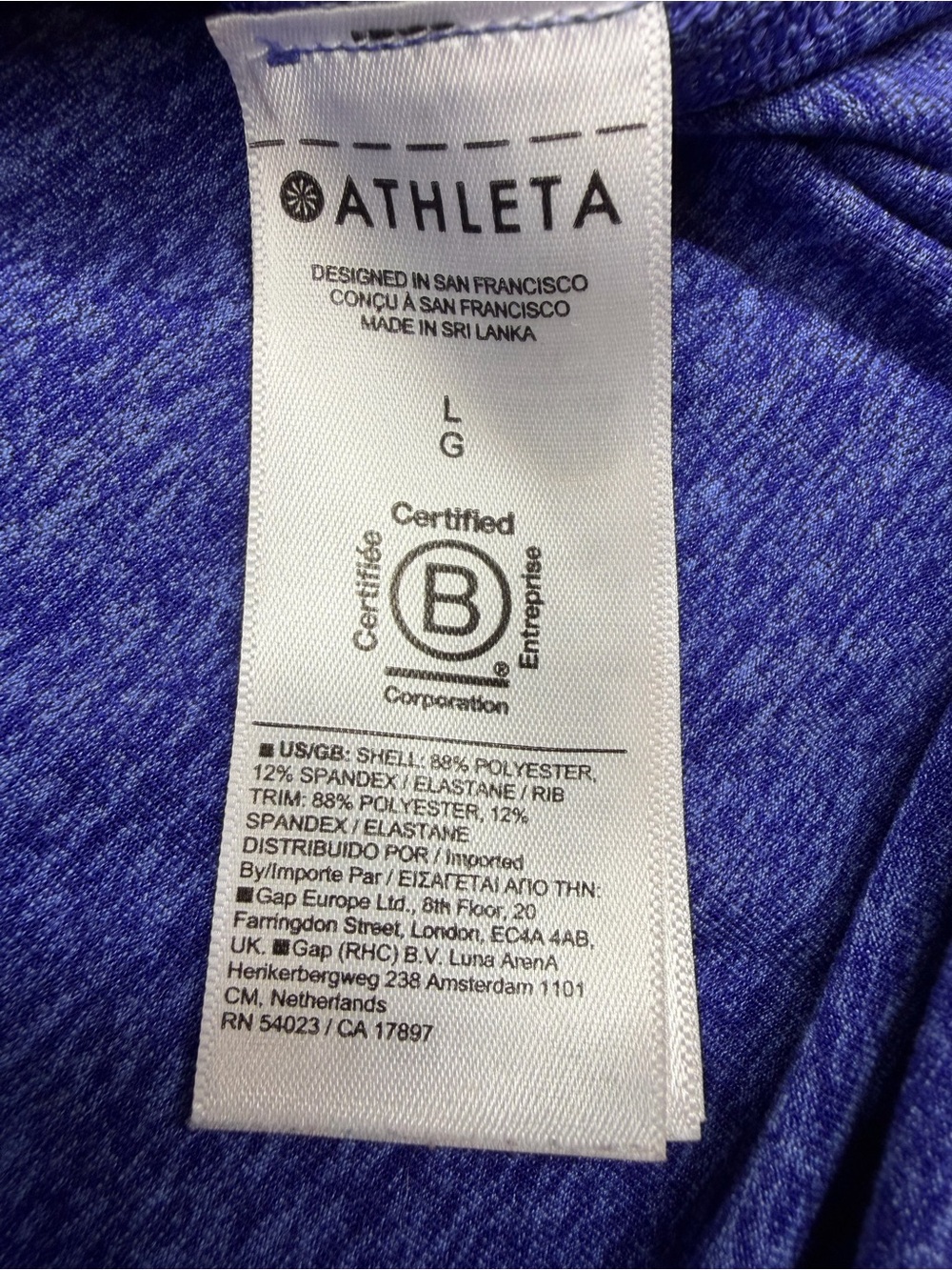 Athleta Uptempo Top Heathered Long Sleeve Crew - Picture 4 of 9